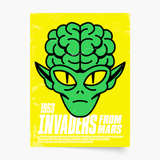 Plakat, Horror: Invaders from Mars, 20x30 cm