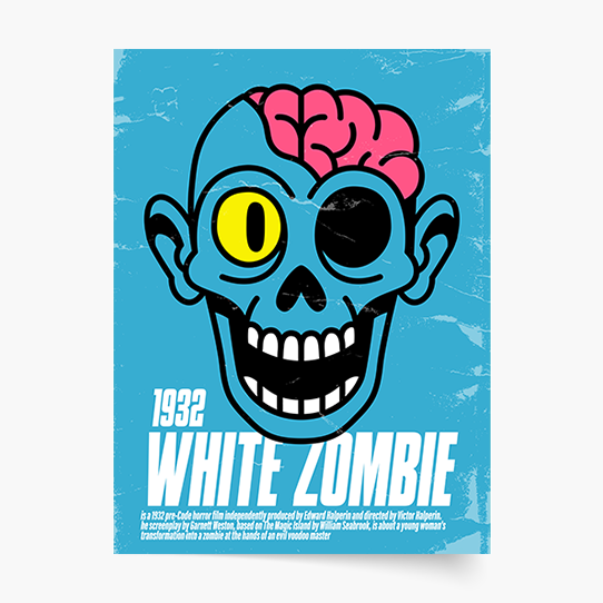 Plakat, Horror: White Zombie, 20x30 cm