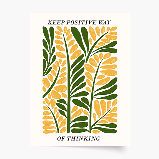 Plakat, Motywacyjny: Keep positive, 20x30 cm
