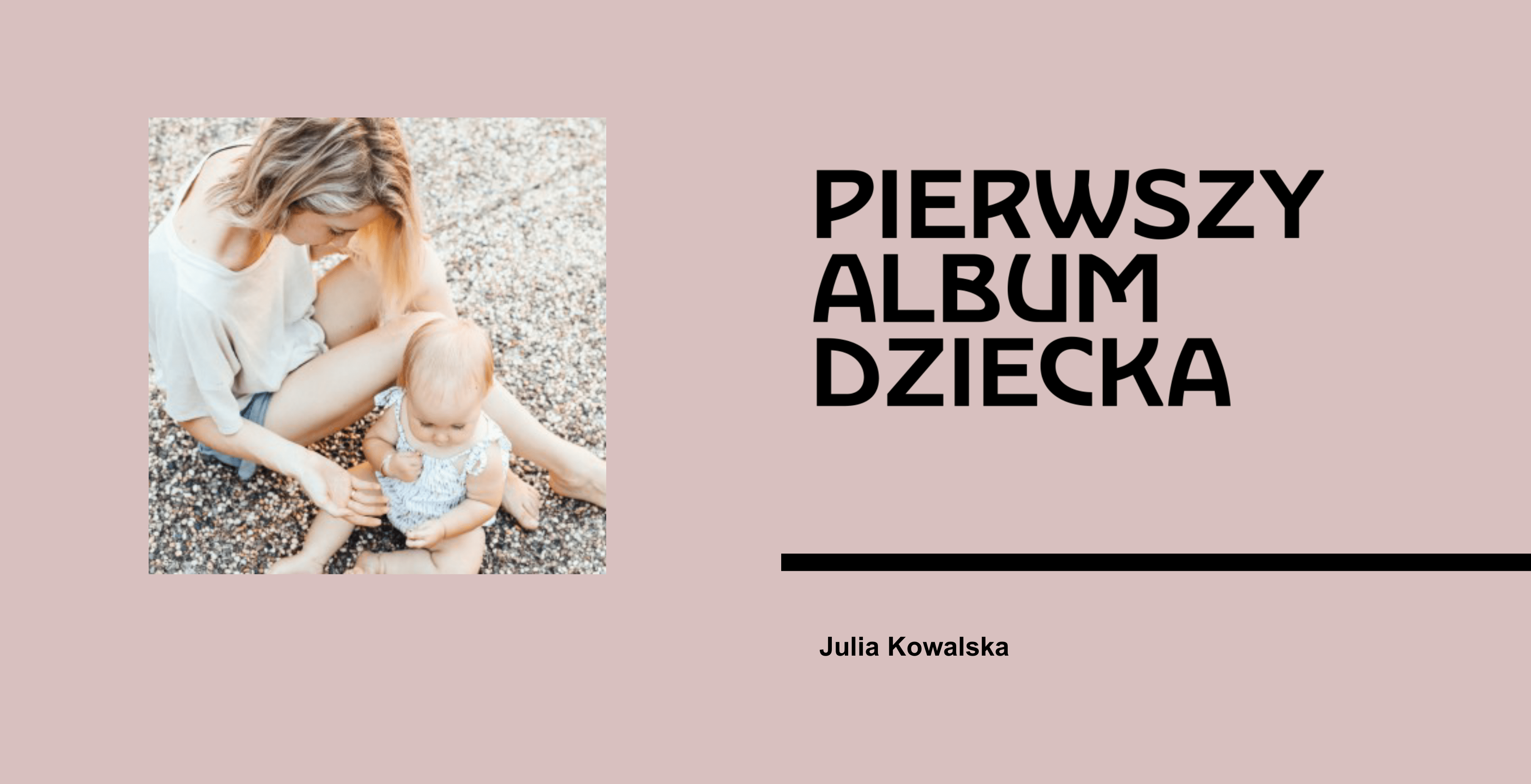 Pierwszy album dziecka (róż) fotoksiążka, 20x20 cm