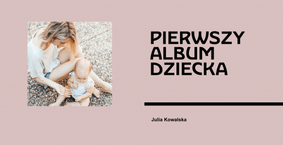 Pierwszy album dziecka (róż) fotoksiążka, 20x20 cm