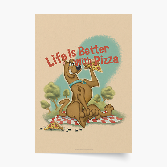 Plakat, Scooby Doo: Pizza, 60x80