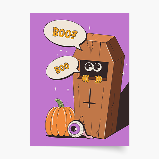 Plakat, Halloween: Boo, 20x30