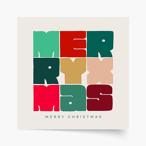 Plakat, Święta: Merry X-Mass, 30x30