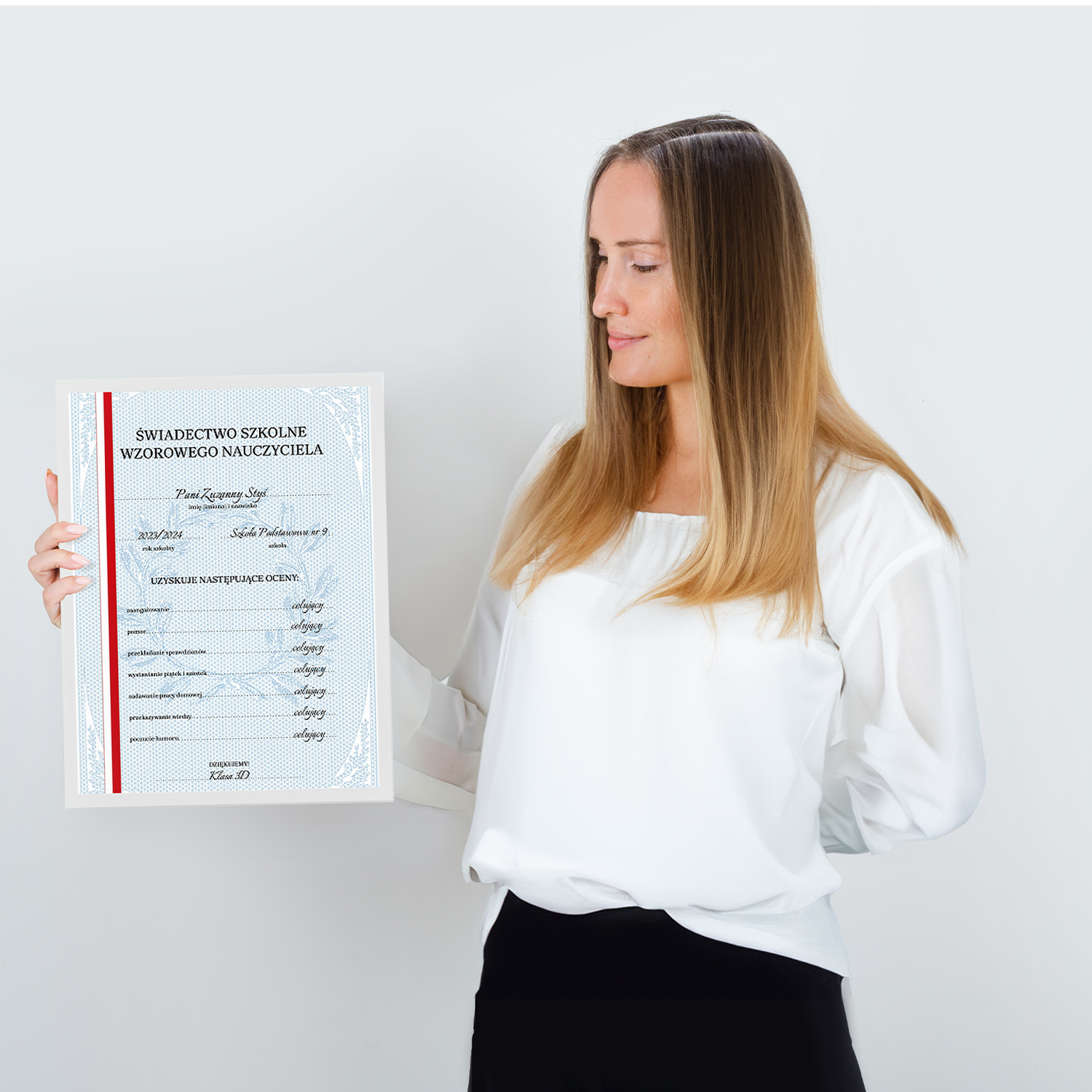 Plakat, Dyplom Świadectwo z paskiem, 21x30