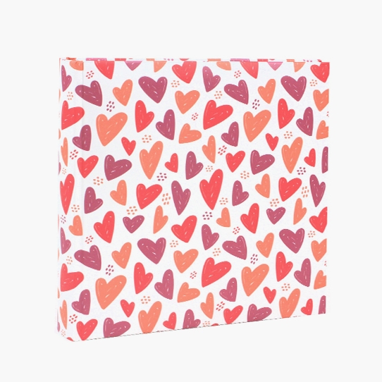 Album na zdjęcia z miejscem na opis, Pink Hearts - 200 zdjęć, 10x15 cm, 10x15 cm