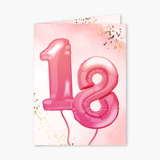 Fotokartka Różowa 18stka, 10x15 cm