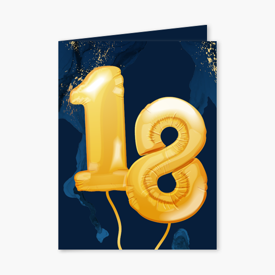 Fotokartka Niebieska 18stka, 10x15 cm