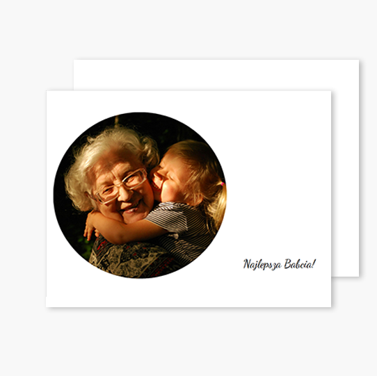 Fotokartka W kółku, 15x10 cm