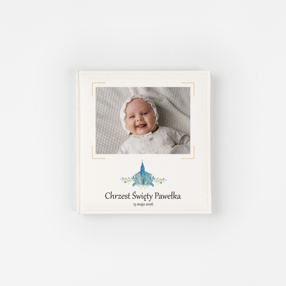 Album skórzany Pamiątka Chrztu, 22x22 cm