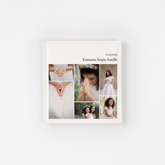 Album skórzany Pamiątka z Komunii, 22x22 cm