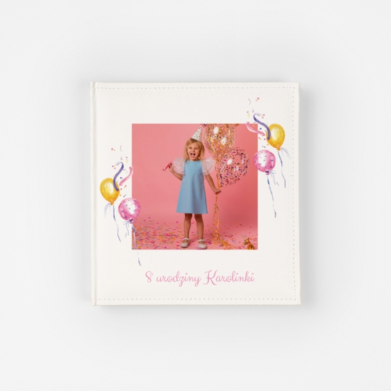 Album skórzany Urodzinowy, 24x24 cm