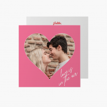 Fotokartka Walentynka różowa, 14x14 cm