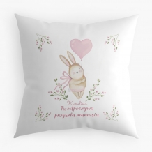 Poduszka, aksamit, Kolekcja Króliczek - wersja 2, 38x38 cm