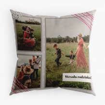Poduszka, bawełna ekologiczna, Kochana rodzinka, 38x38 cm