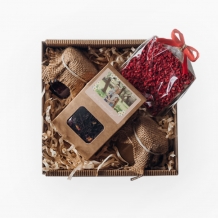 Zestaw prezentowy personalizowany Flowers for you - mini box z herbatą, czekoladą, konfiturą i miodem