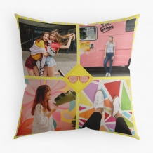 Poduszka, bawełna ekologiczna, Zwariowane podróże, 38x38 cm