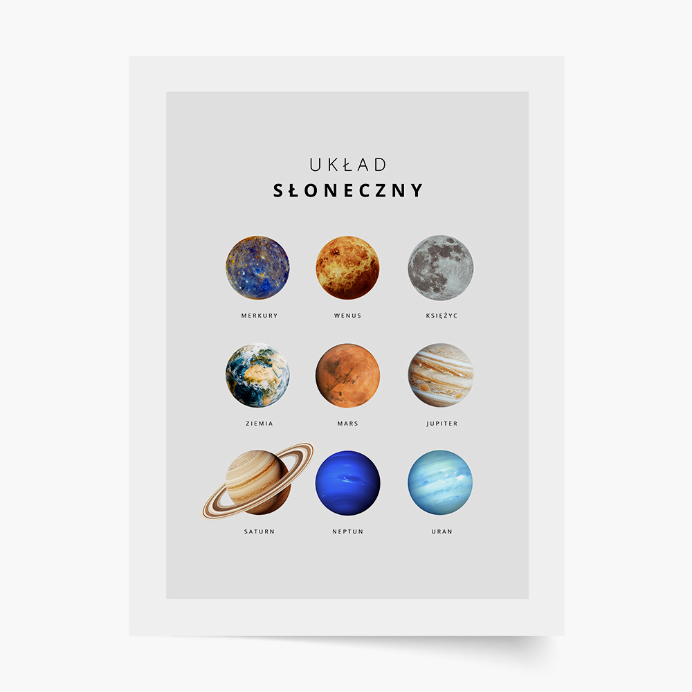 Plakat, Układ Słoneczny, 20x30