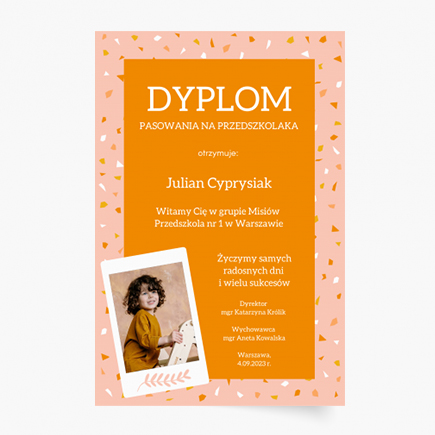 Plakat, Dyplom Lastryko - Pasowanie na przedszkolaka, 21x30