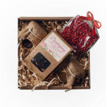 Zestaw prezentowy personalizowany Dla Nauczycielki - mini box z herbatą, czekoladą, konfiturą i miodem