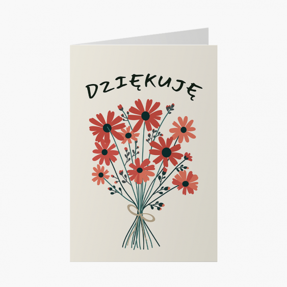 Fotokartka Dziękuję, 10x15 cm