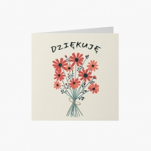 Fotokartka Dziękuję, 14x14 cm