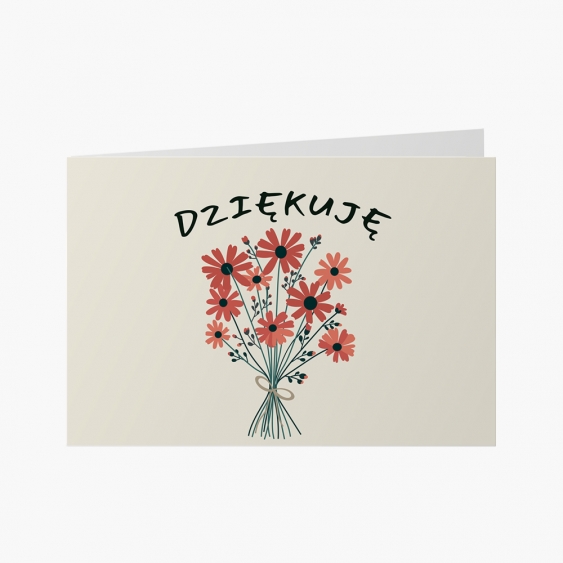 Fotokartka Dziękuję, 15x10 cm