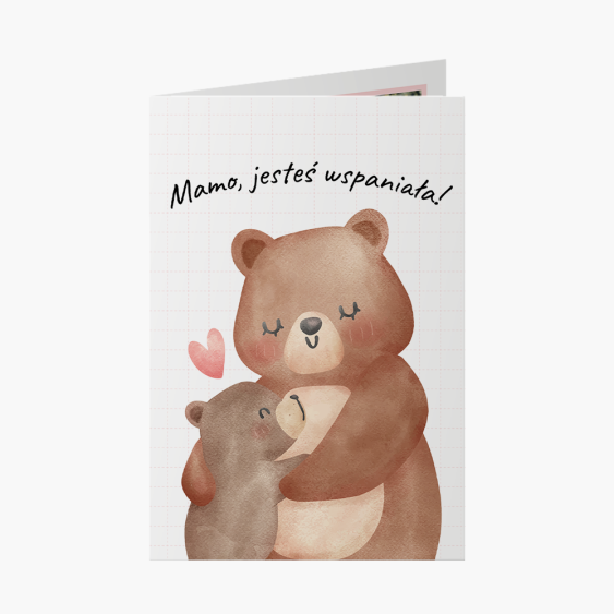 Fotokartka Mama Miś, 10x15 cm