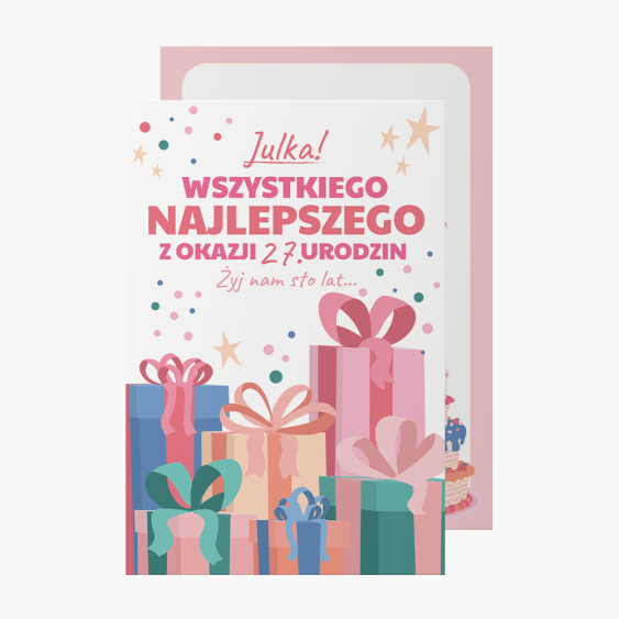 Fotokartka Sto lat, 10x15 cm