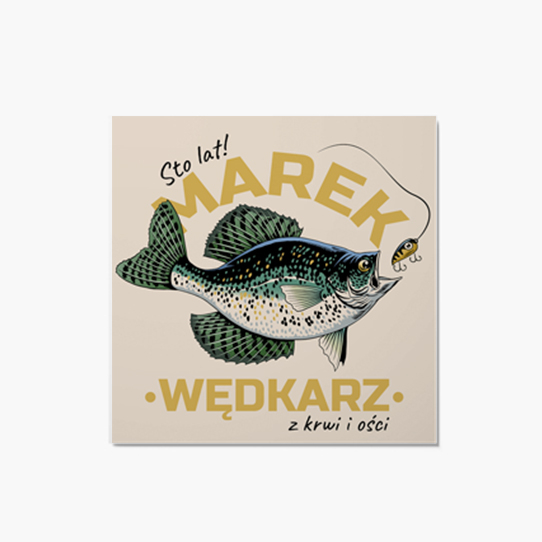 Fotokartki Dla Niego: Wędkarz, 14x14 cm