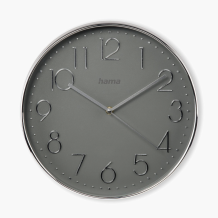 Zegar, ELEGANCE SREBRNY/SZARY, 30 CM