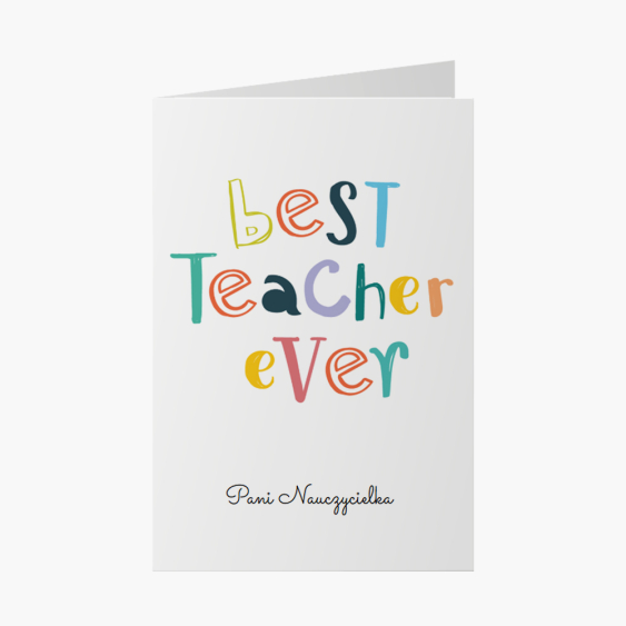 Fotokartki Best Teacher Ever, 10x15  cm