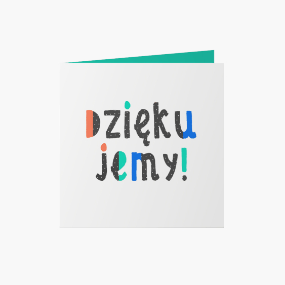 Fotokartki Dziękujemy, 14x14 cm