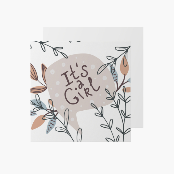 Fotokartki Karta - It's a girl!, 14x14 cm