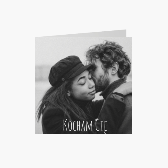 Fotokartki Kocham Cię!, 14x14 cm