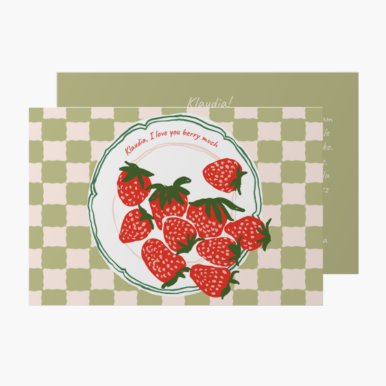Fotokartki Strawberries, 15x10 cm