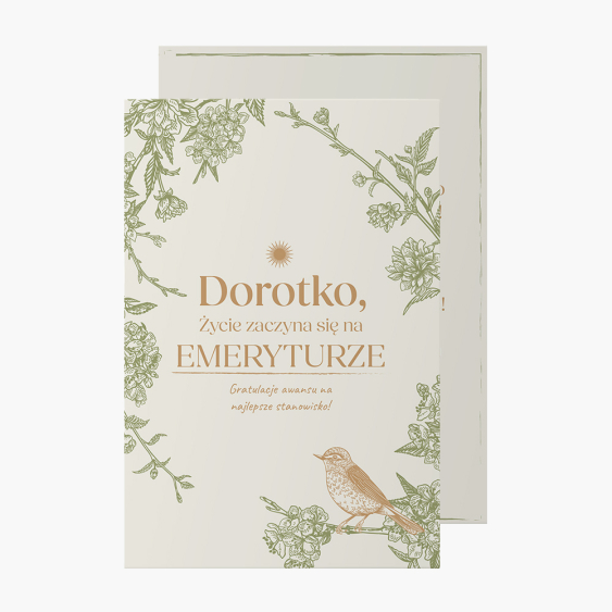 Fotokartka Emerytura, 10x15 cm