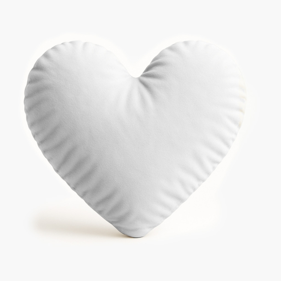 Poduszka dekoracyjna, Welur, Twój projekt HEART, 33x33 cm