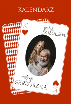 Kalendarz ścienny, Kolekcja Król i Królowa mojego serduszka - wersja 1, 20x30-A4 cm