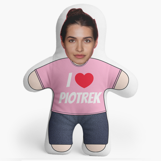 Poduszka 3D personalizowana, Welur, Mini me I love him, 46x33 cm
