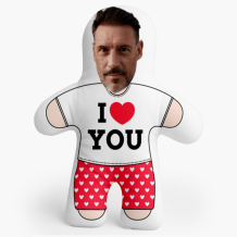 Poduszka 3D personalizowana, Welur, Mini me I love you, 46x33 cm