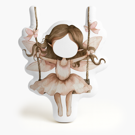 Poduszka 3D personalizowana, Welur, Wróżka na Huśtawce, 30x30 cm