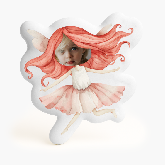 Poduszka 3D personalizowana, Welur, Wróżka Czerwonowłosa, 30x30 cm