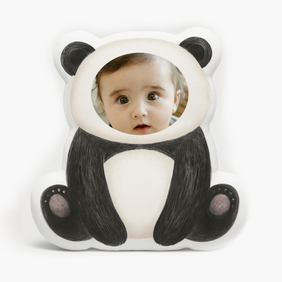 Poduszka 3D personalizowana, Welur, Panda, 30x30 cm