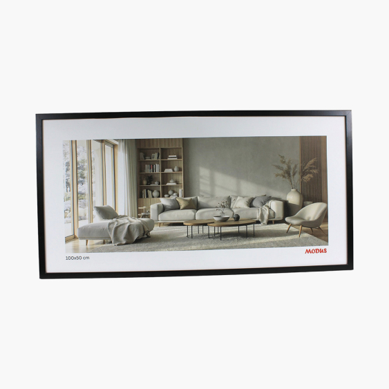 Ramka na zdjęcie panoramiczna 100x50 czarna, 100x50 cm