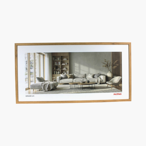 Ramka na zdjęcie panoramiczna 100x50 dąb, 100x50 cm