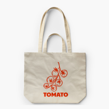 Torba płócienna z podwójnymi uszami, 38x42x10, Tomato