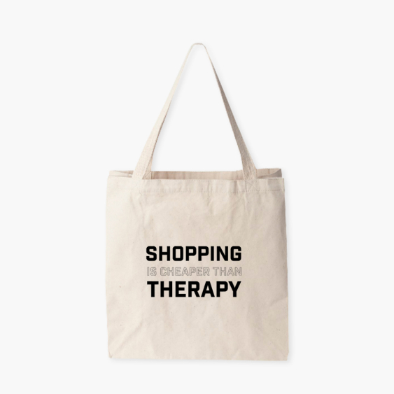 Torba bawełniana, 38x42x10, Shopping Therapy