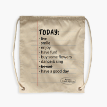 Plecak-worek, 38x46, Today Vibes