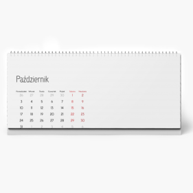 Kalendarz biurkowy, Pusty szablon, 22x10 cm